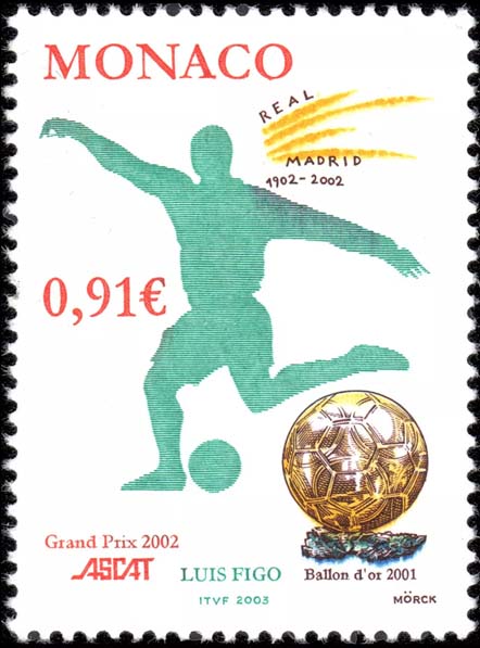 Изображение Луиша Фигу было размещено на марке